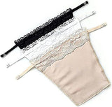 3-Piece Set – Cotton Clip-On Mock Lace Camisole for Women | Cleavage Cover Panel image 6