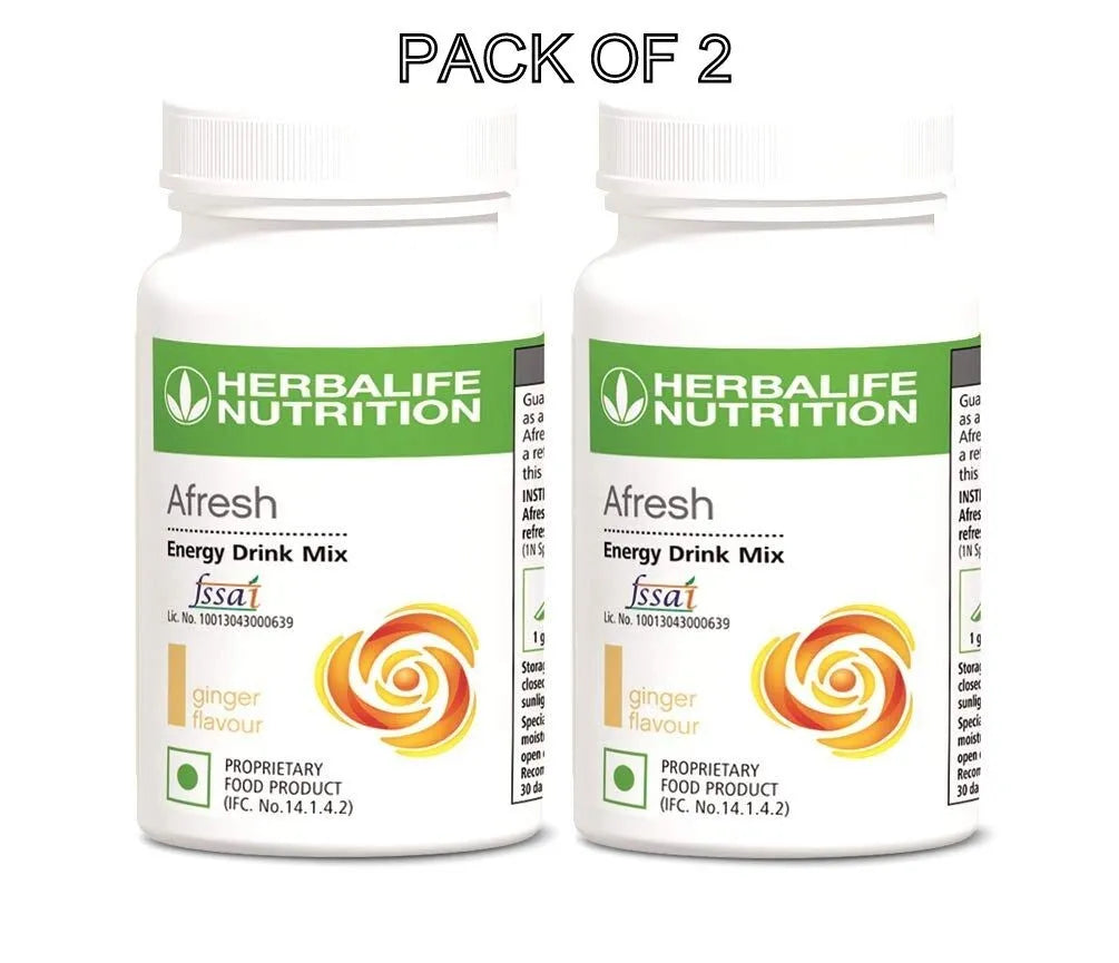 HERBALIFE NUTRITION Herbalife Afresh Energy Drink Mix Lemon Flavour 50 g (PACK OF 2) image 3