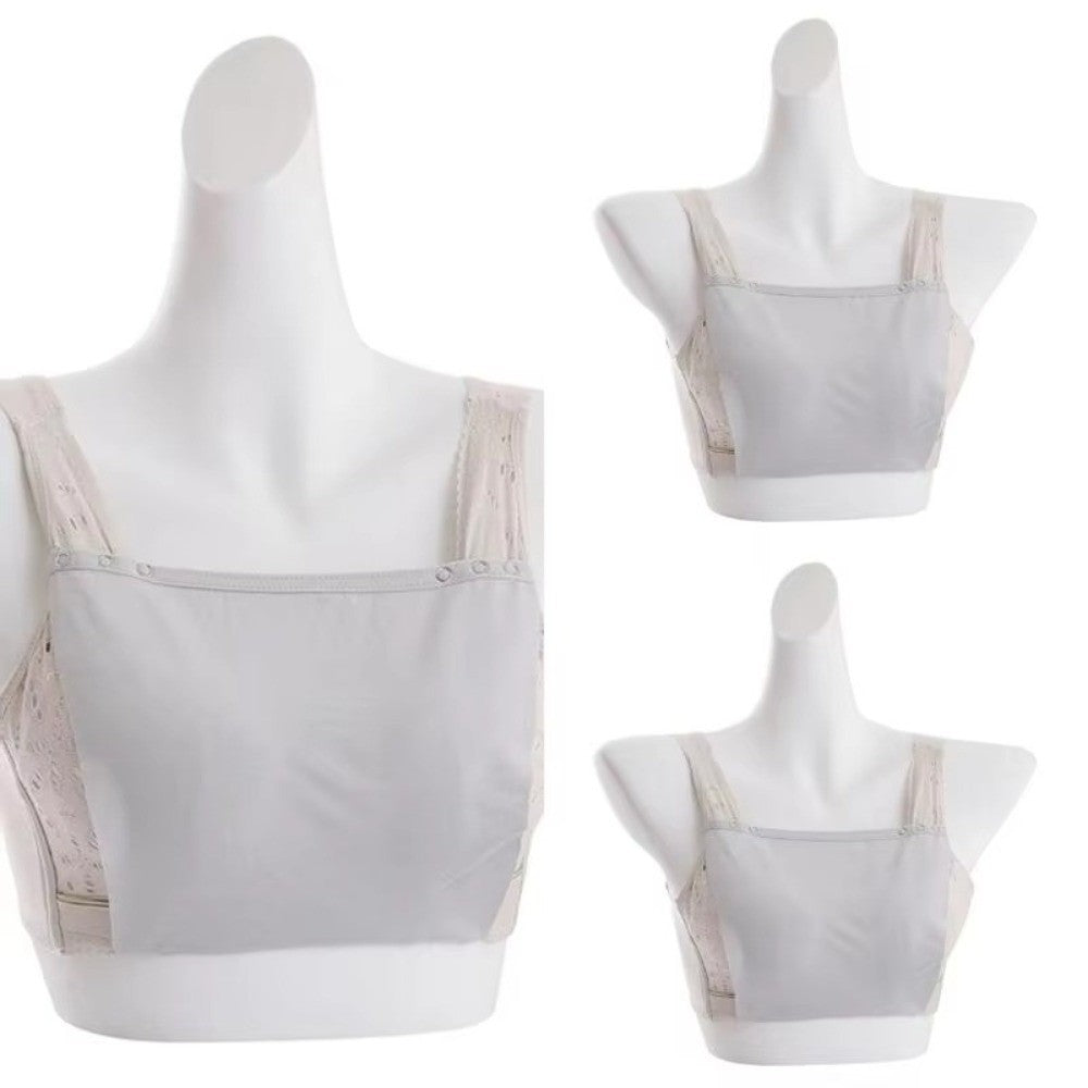 3-Piece Set – Cotton Clip-On Mock Lace Camisole for Women | Cleavage Cover Panel image 2