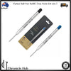 6 X PARKER QUINK FLOW BALL PEN POINT REFILLS REFILL - FINE Blue INK 0.8 mm NEW