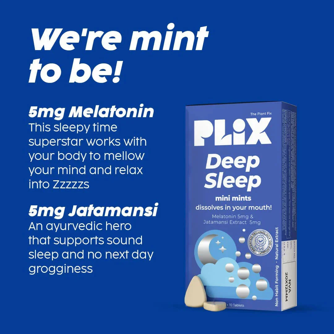 PLIX The Plant Fix Melatonin Deep Sleep Oral Dissolving Mini Mints  Tablets -30 tabs image 3