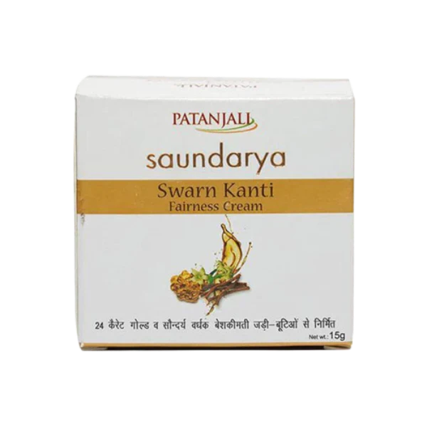 Patanjali Saundarya Swarna Kanti Fairness Cream -15 gm - Pack of 1