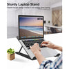 Adjustable Laptop Stand Holder with Built-in Foldable Legs and High Quality Fibre