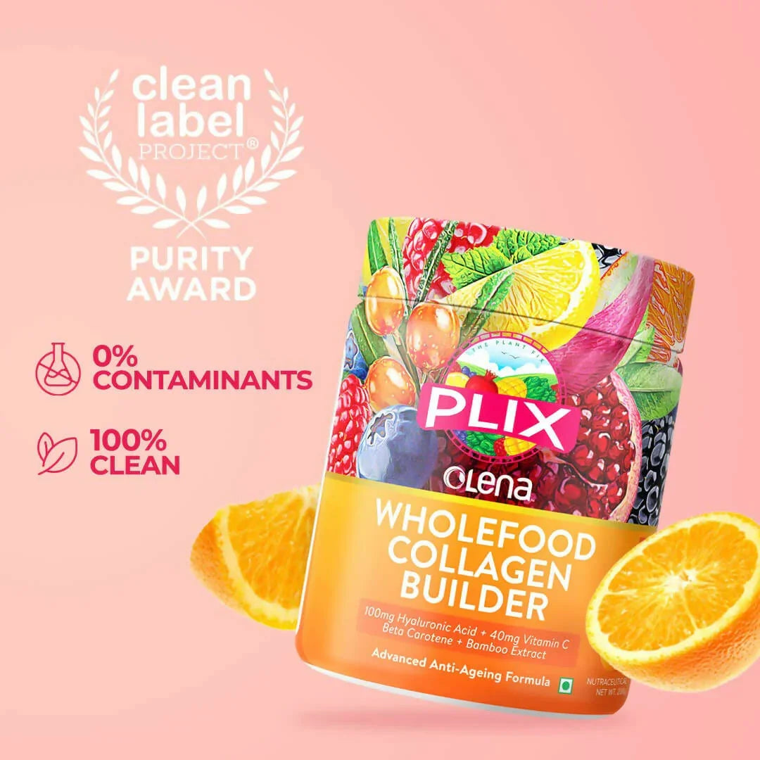 PLIX The Plant Fix Wholefood Collagen Builder Powder for Skin - Orange -200 gm image 4
