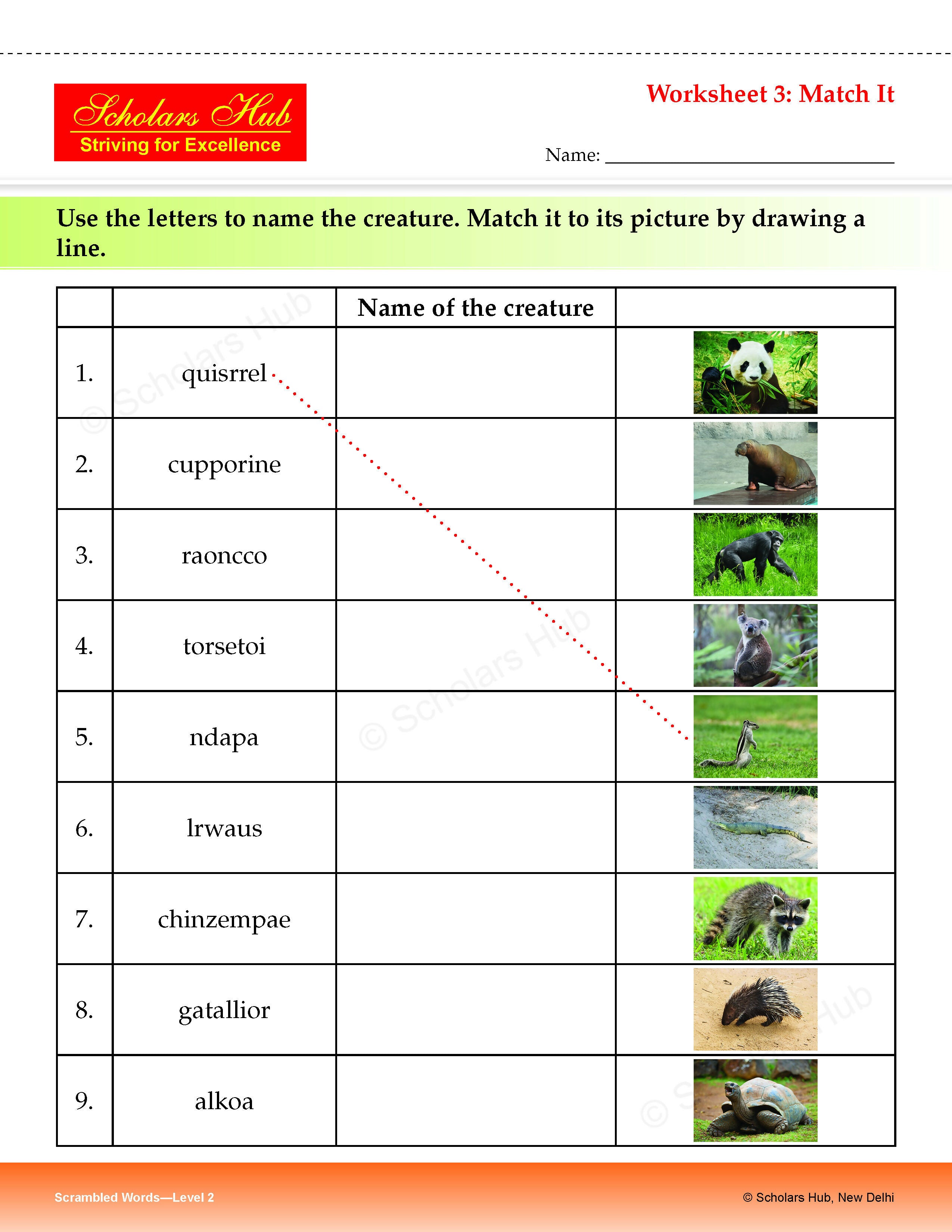 Step By Step Skills Scrambled Words-2Tearble Colourful Worksheets) – Scholars Hub (image 6)