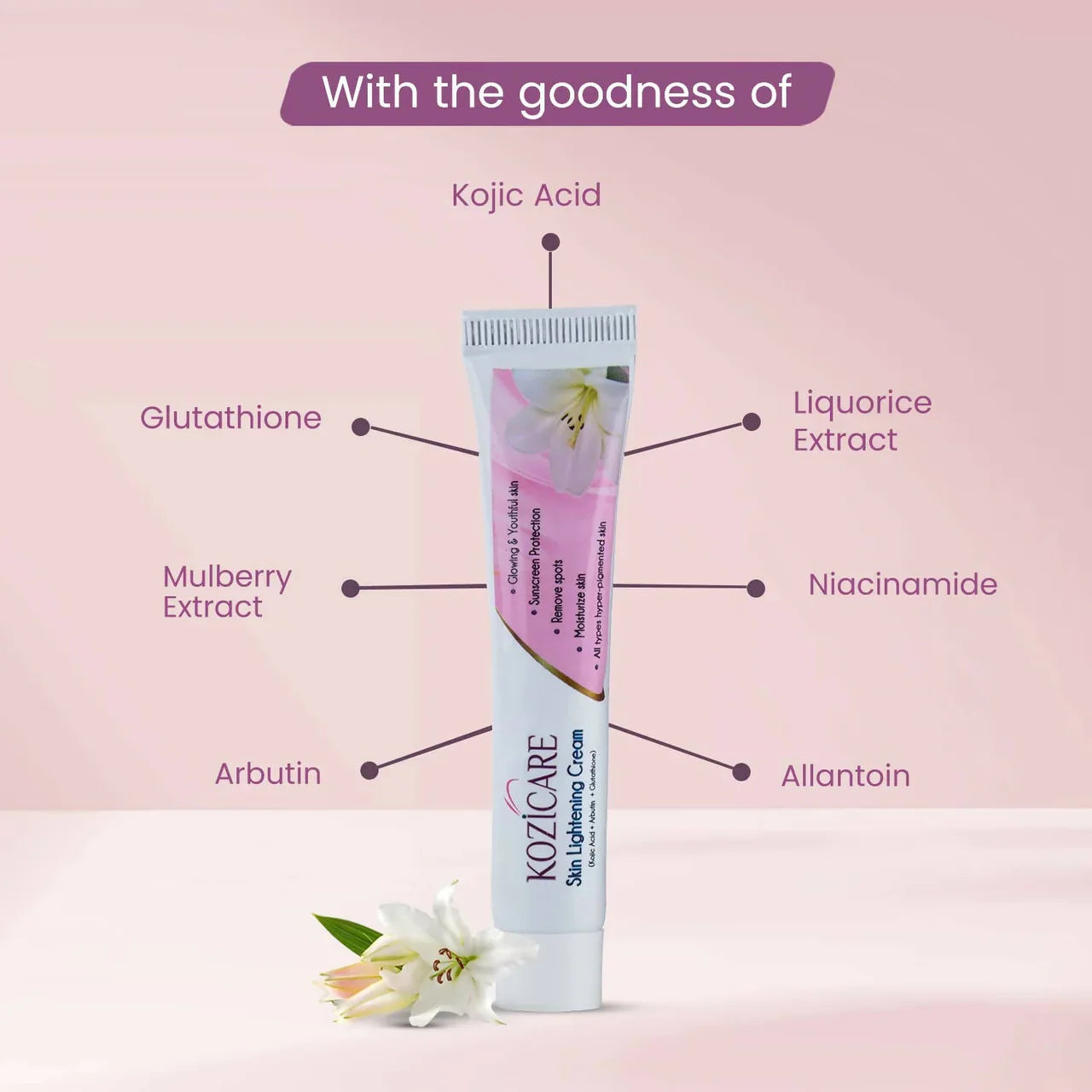 Healthvit Kozicare Skin Lightening Cream -15 gm image 3