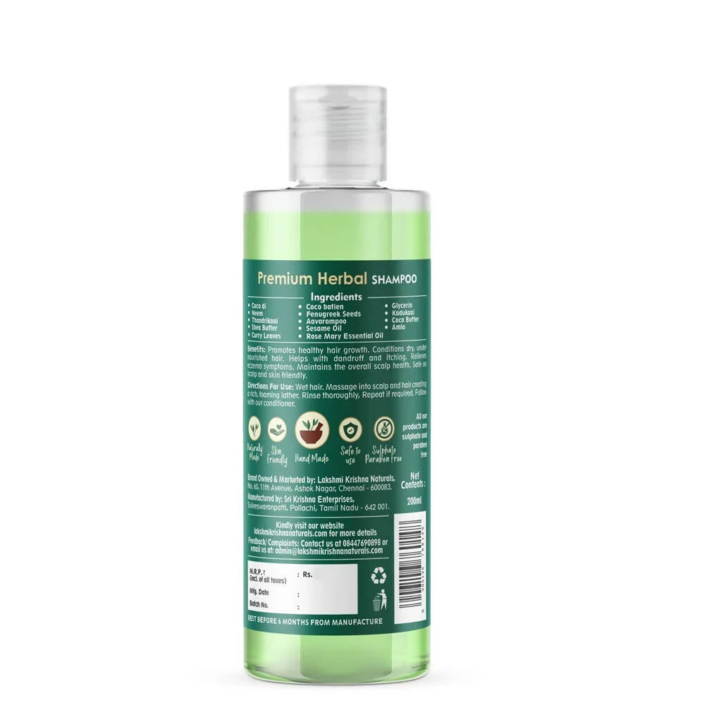 Lakshmi Krishna Naturals Premium Herbal Shampoo -200 ml image 2