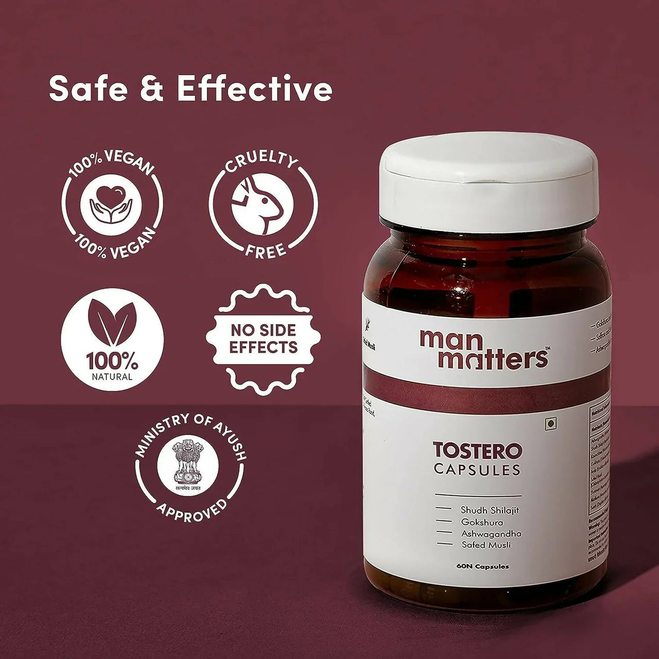 Man Matters Testero Capsules -60 caps image 5