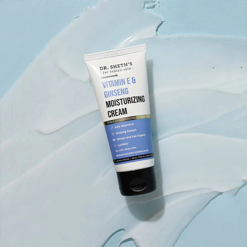 Dr. Sheth's Vitamin E & Ginseng Face Moisturizing Cream For Instant Hydration, For All Skin Types -50 gm image 3